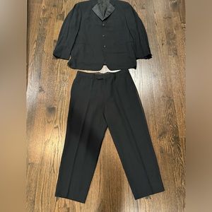 Vestimenta Mens 3-Button 100% Wool Black Tuxedo Jacket And Pants Size 58 Italian